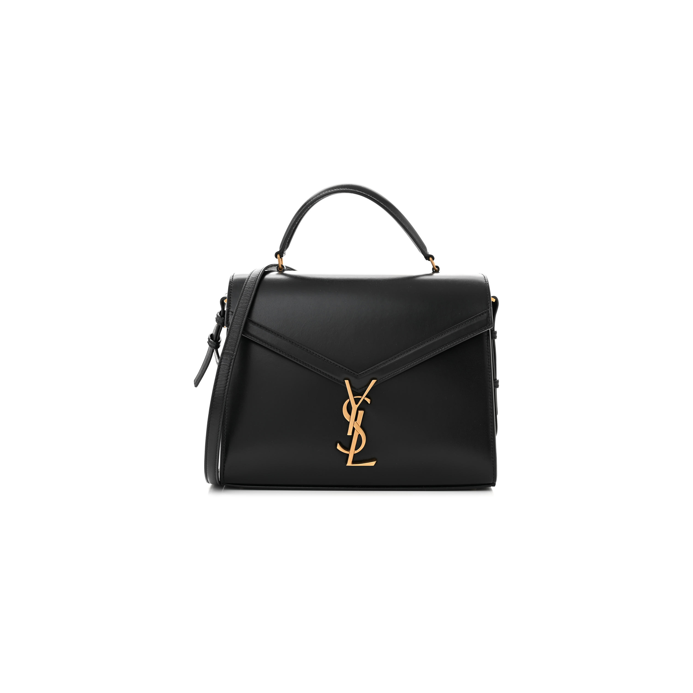 YSL CASSANDRA MEDIUM TOP HANDLE BAG IN SMOOTH LEATHER 5780001491021 (24.5*20*11.5cm)